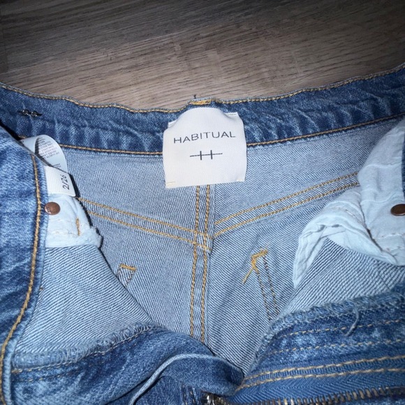 Habitual Blue Wide Leg High Rise Seam Front Denim Jeans Size 2/26 - Picture 4 of 8